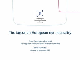 The latest on European net neutrality