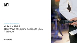 eLSA for PMSE gaining access to local spectrum