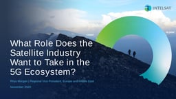What role does the satellite industry want to take in the 5G ecosystem?