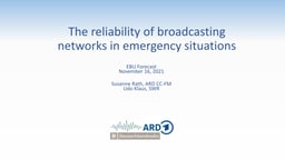 The reliability of broadcasting networks in emergency situations