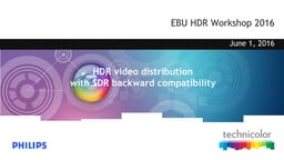 HDR video distribution with SDR backward compatibility