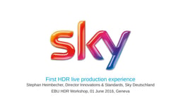 UHD HDR Live trial broadcast