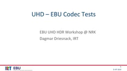UHD Codecs EBU Tests