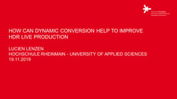 How can dynamic conversion help to improve HDR live production?