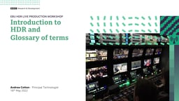 HDR Introduction and Glossary