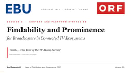 Findability and Prominence for broadcasters in Connected TV Ecosystems