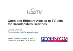 Open and efficient access to TV sets for broadcasters' services