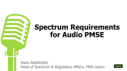 PMSE Requirements in UHF Band