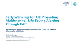Early warnings for all: promoting multichannel, life-saving alerting through CAP