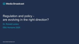Are regulation and policy evolving in the right direction?