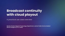 Broadcast continuity with cloud playout