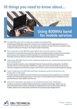 10 things you need to know about using 800 MHz band for mobile services