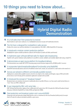 10 things you need to know about Hybrid Digital Radio Demonstration