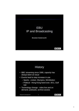 BBC experience on IP Multicasting