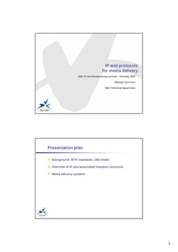 IP & protocols for media delivery