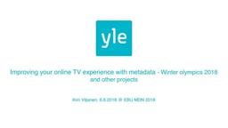 Olympics 2018 TV metadata