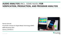 Content Analysis and AI Tools for Media Verification, Production, and Programme Analysis
