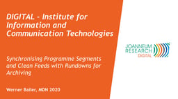 Synchronising programme segments and clean feeds with rundowns for archiving