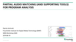 Audio partial matching (and other audio tools) for program analysis
