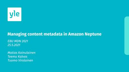 Managing content metadata in Amazon Neptune
