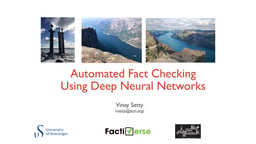 Automated fact checking using deep neural networks