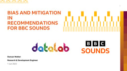 Bias and mitigations in recommendations for BBC Sounds