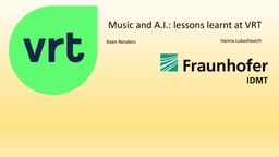Music and AI – lessons learnt at VRT