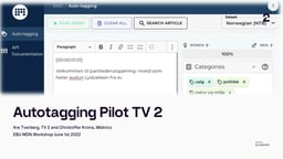 Autotagging of video based on automatic transcripts