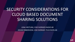 Security considerations for cloud