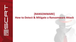 [RANSOMWARE] How to detect mitigate a ransomware attack