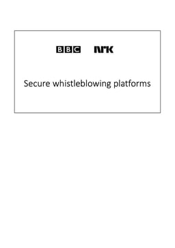Secure whistleblowing platforms