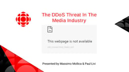The DDoS threat in the media industry