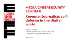 Journalists self-defense in current digital world
