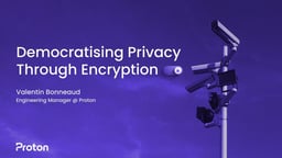Democratizing privacy through encryption