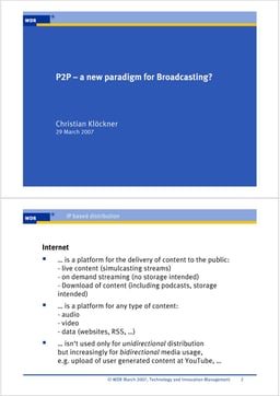 P2P - A new paradigm for delivery?