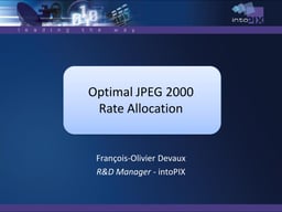 Optimal JPEG 2000 rate