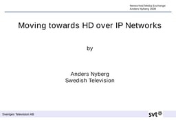 HD over IP networks