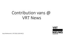 Contribution vans at VRT News