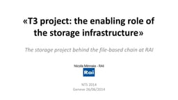 Role of the storage infrastructure: T3 project