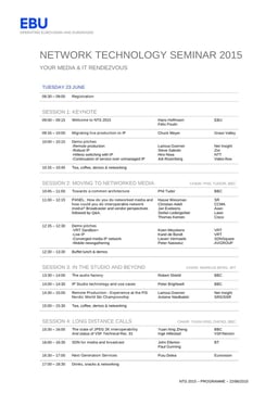 NTS2015 Programme
