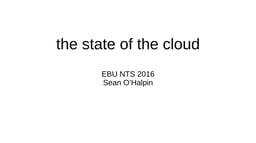 The state of the Cloud