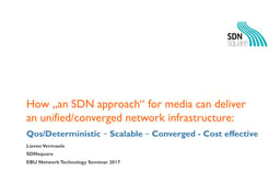 How an SDN approach for media can deliver: QoSdeterministic, scalable, converged and cost-effective networking