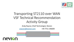What about SMPTE ST 2110 over WAN?