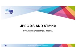 SMPTE ST 2110-22 using JPEG-XS