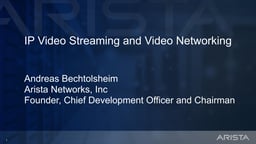 Keynote: State of IP video networking and distribution