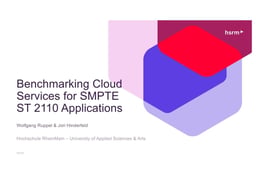 Benchmarking Cloud Services for SMPTE ST 2110 Applications
