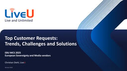 European sovereignty and media vendors - LiveU