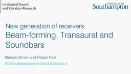 New generation of receivers: Beam