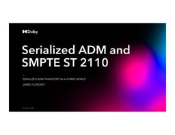 S-ADM and ST 2110