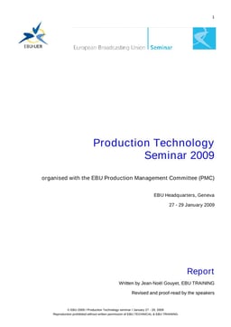 Production Technology Seminar 2009 - report